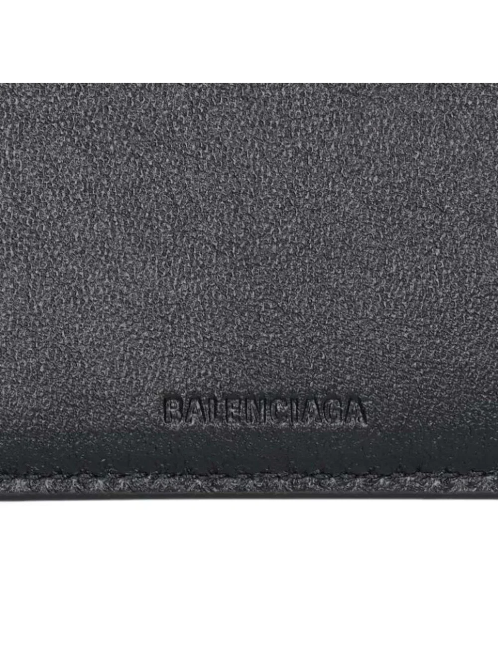 Balenciaga Cash Square Folded Planet Earth Bifold Leather Wallet